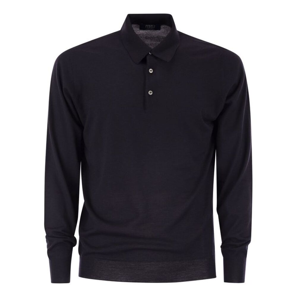 Fedeli Men Virgin Wool Polo Shirt